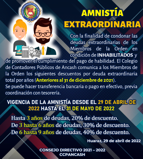 Amnistía Extraordinaria Mayo 2022